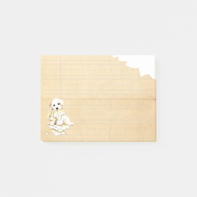 Notas Post-it® Mi Bichon comió mi preparación (Anverso)