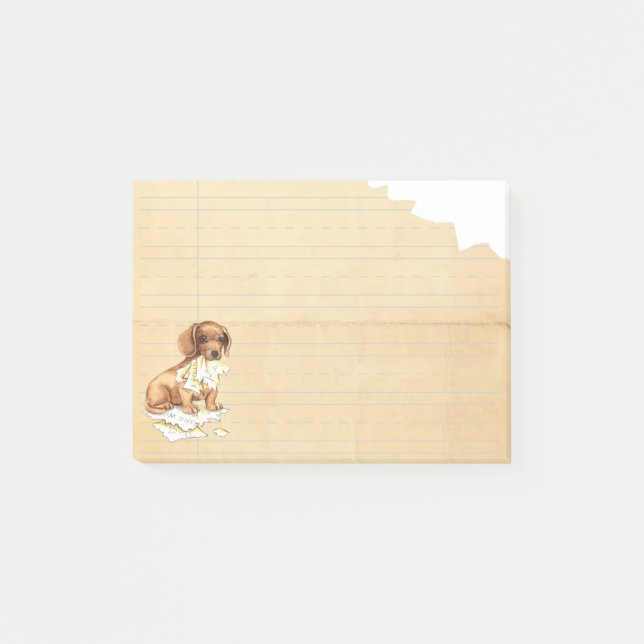 Notas Post-it® Mi Dachshund comió mi preparación (Anverso)