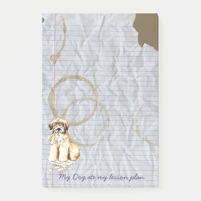 Notas Post-it® Mi de trigo comió mi plan de lección (Anverso)