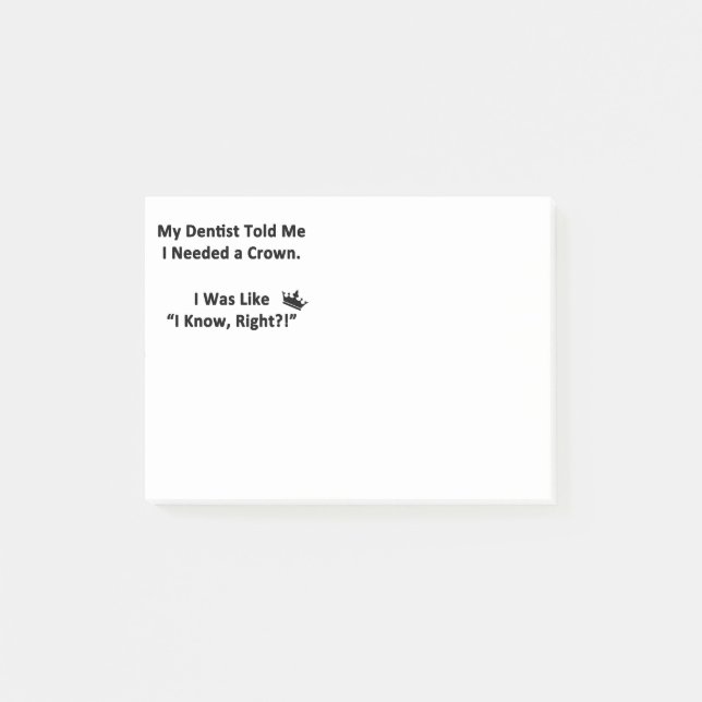 Notas Post-it® Mi dentista me dijo (Anverso)