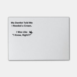 Notas Post-it® Mi dentista me dijo
