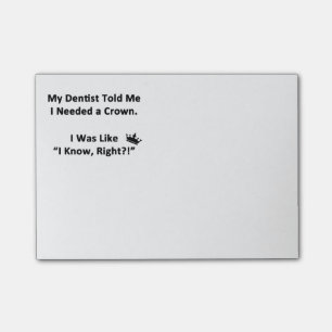 Notas Post-it® Mi dentista me dijo