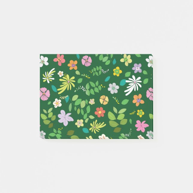Notas Post-it® Mi diseño de flores 4 (Anverso)