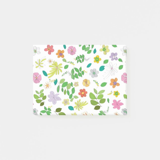 Notas Post-it® Mi diseño de flores 6 (Anverso)