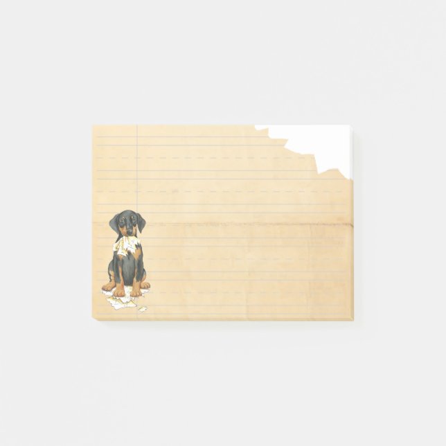 Notas Post-it® Mi Doberman comió mi preparación (Anverso)
