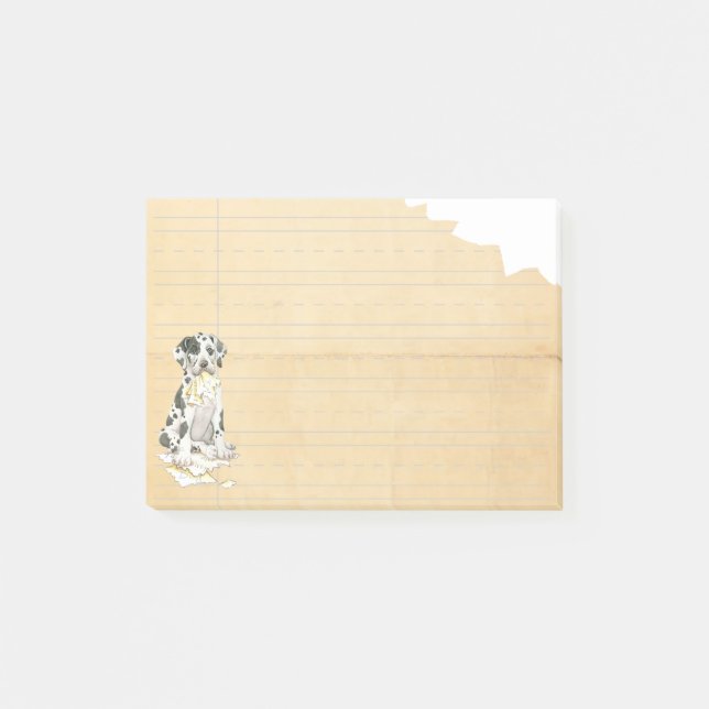Notas Post-it® Mi great dane comió mi preparación (Anverso)