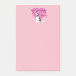 Notas Post-it® Mi Guay Husky en rosa