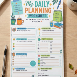 Notas Post-it® Mi Hoja de Trabajo de Planificación Diaria ⭐