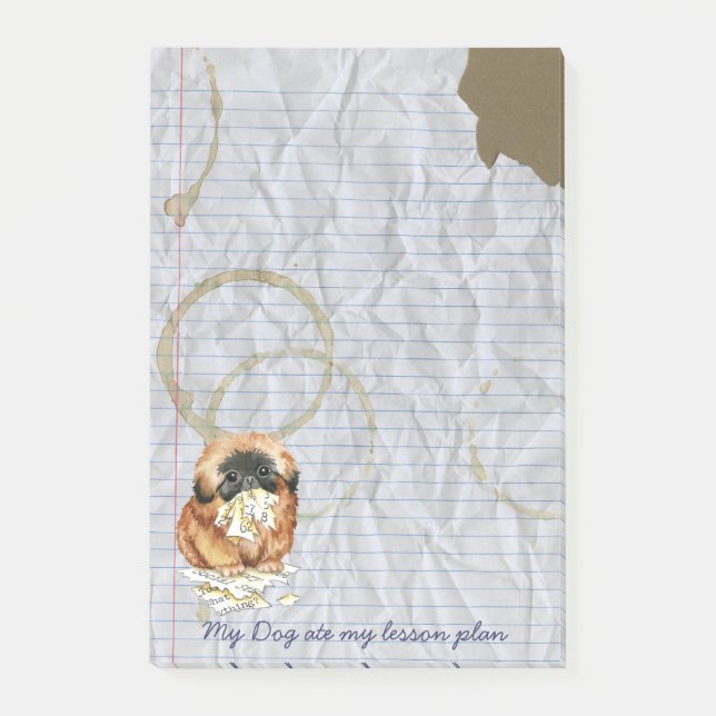 Notas Post-it® Mi Pekingese comió mi plan de clases (Anverso)