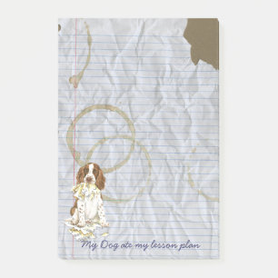 Notas Post-it® Mi perro de aguas de saltador inglés comió mi pl