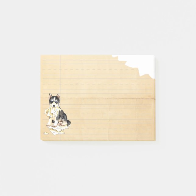 Notas Post-it® Mi perro esquimal comió mi preparación (Anverso)
