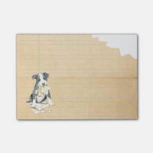 Notas Post-it® Mi pitbull comió mi preparación