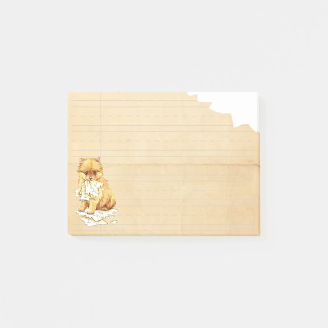 Notas Post-it® Mi Pomeranian comió mi preparación (Anverso)