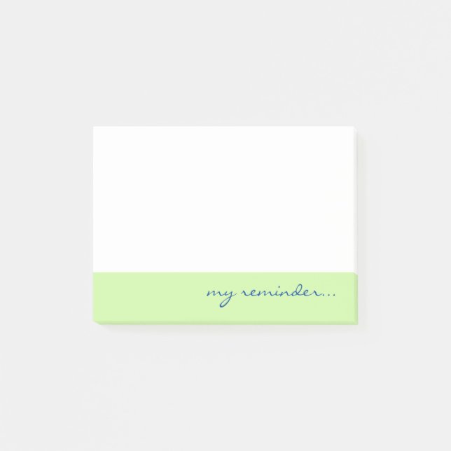 Notas Post-it® Mi Recordatorio Borde Verde (Anverso)