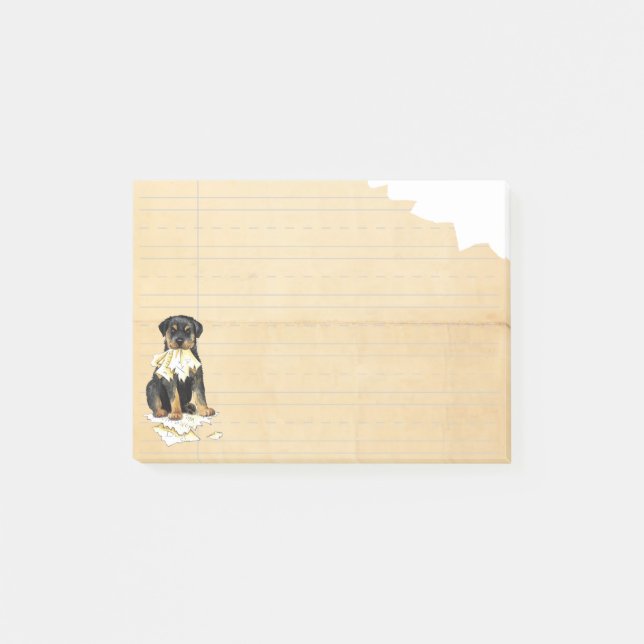 Notas Post-it® Mi Rottweiler comió mi preparación (Anverso)