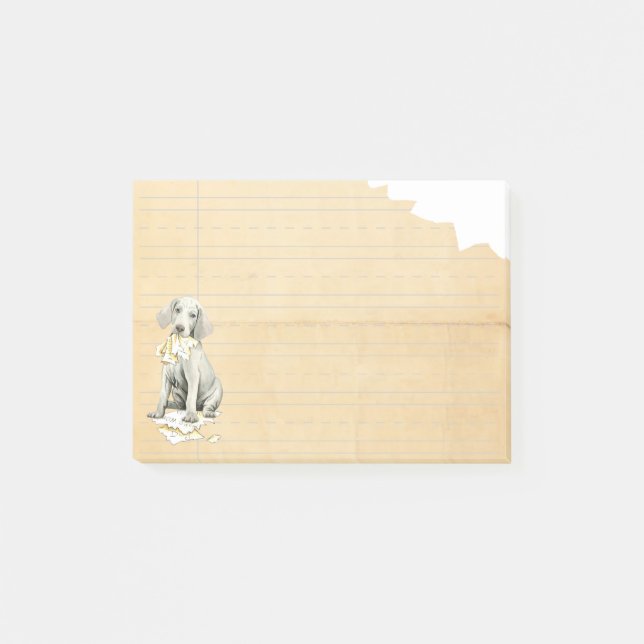 Notas Post-it® Mi Weimaraner comió mi preparación (Anverso)