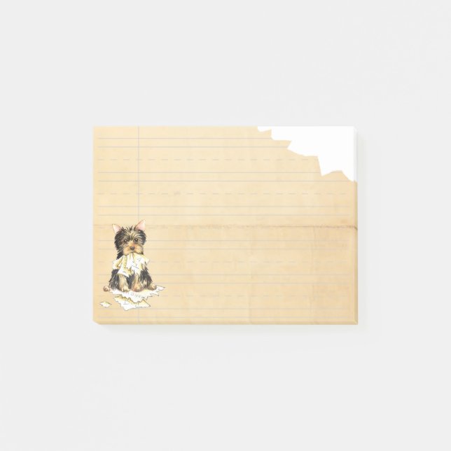Notas Post-it® Mi Yorkie comió mi preparación (Anverso)