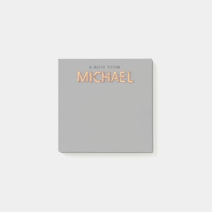 Notas Post-it® Michael Name en las brillantes luces de neón