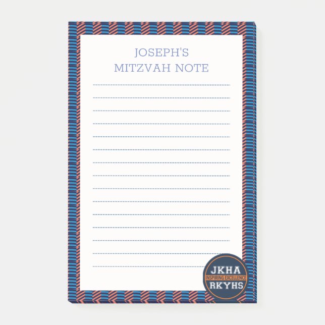 Notas Post-it® Micro Plaid Mitzvot (Anverso)