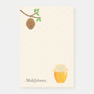 Notas Post-it® Miel dorada y abeja hive