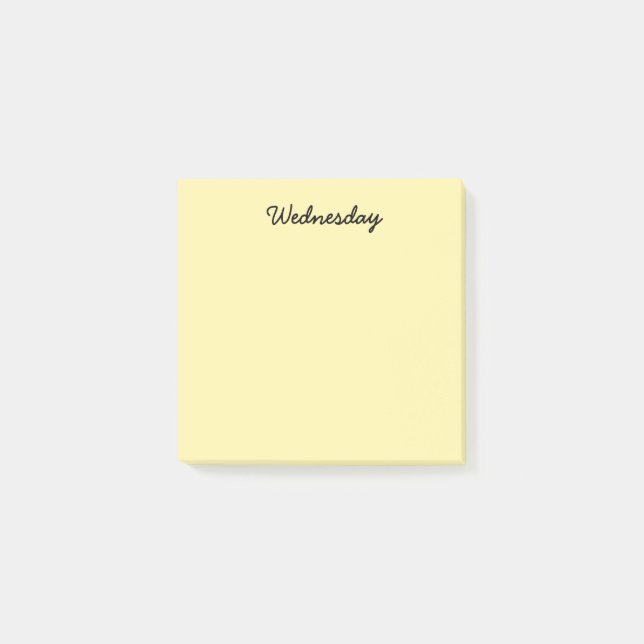 Notas Post-it® Miércoles amarillo (Anverso)
