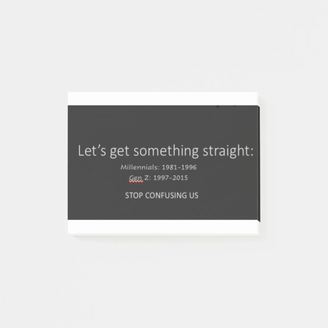 Notas Post-it® Millennials y Gen Z (Anverso)