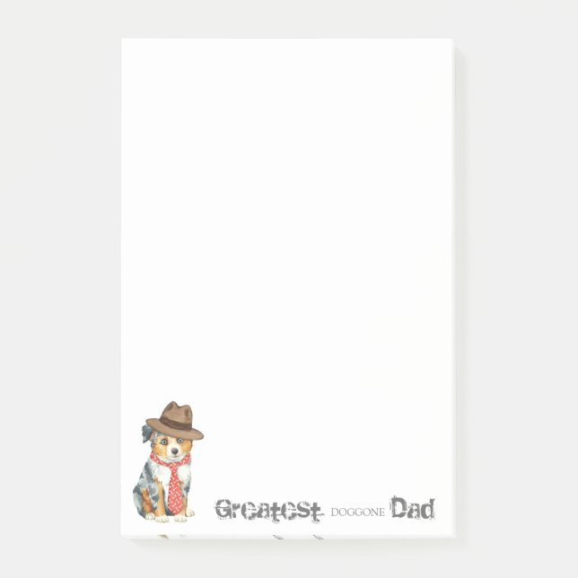 Notas Post-it® Mini American Shepherd Dad (Anverso)