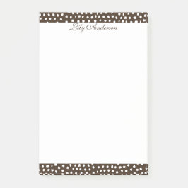 Notas Post-it® Mini Brown manchado Script 