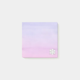 Notas Post-it® Mini color de agua cuadrado púrpura rosa