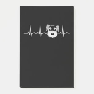 Notas Post-it® Mini Schnauzer Heartbeat Schnauzer Face