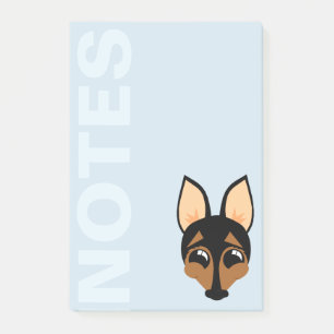 NOTAS POST-IT® MINIATURA PINSCHER DOG GRAPHIC POST IT NOTEPAD
