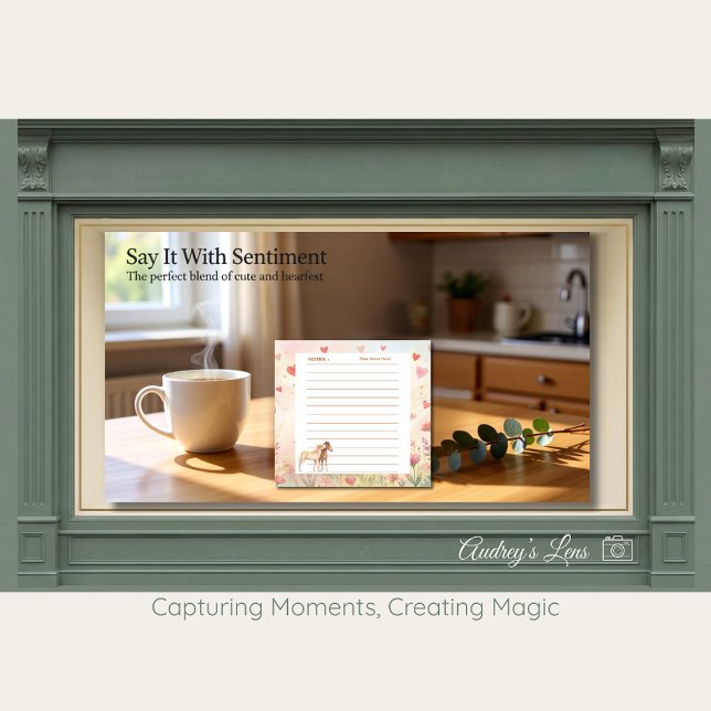 Notas Post-it® Miniature Horse Storybook Valentine’s Day Script (Subido por el creador)