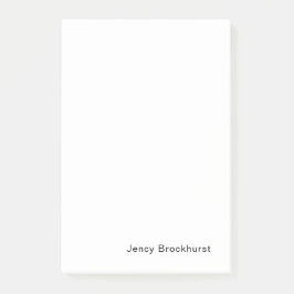 Notas Post-it® Minimal Classic White Masculine Design