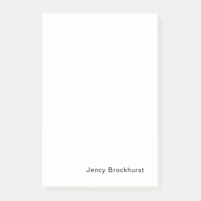 Notas Post-it® Minimal Classic White Masculine Design (Anverso)