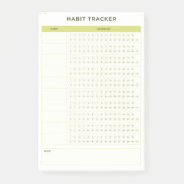 Notas Post-it® Minimal Green Daily Checklist Planner Design