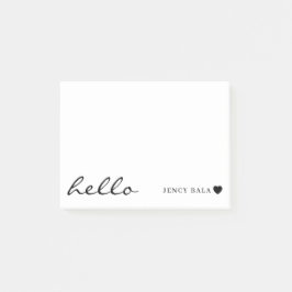 Notas Post-it® Minimal Modern Heart White Design