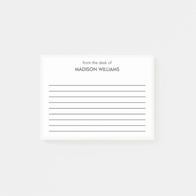 Notas Post-it® Minimal Stylish Trendy Modern Post-it Notes (Anverso)