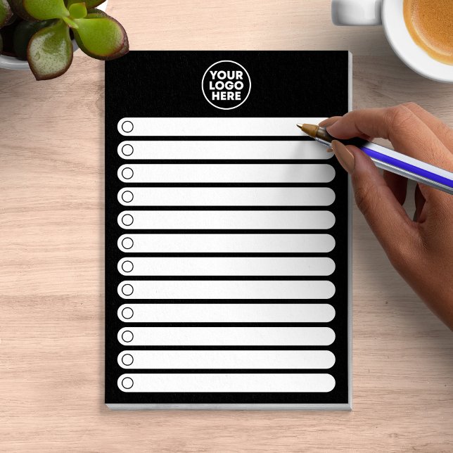 Notas Post-it® Minimalist Black White Business Logo To Do List (Minimalist Black White Business Logo To Do List Post-it Notes)