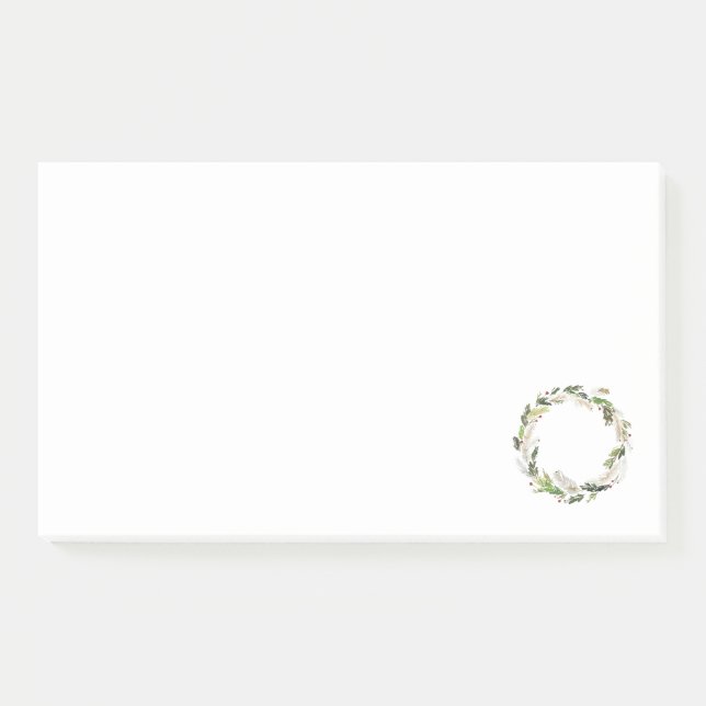 Notas Post-it® Minimalist Christmas Wreath (Anverso)