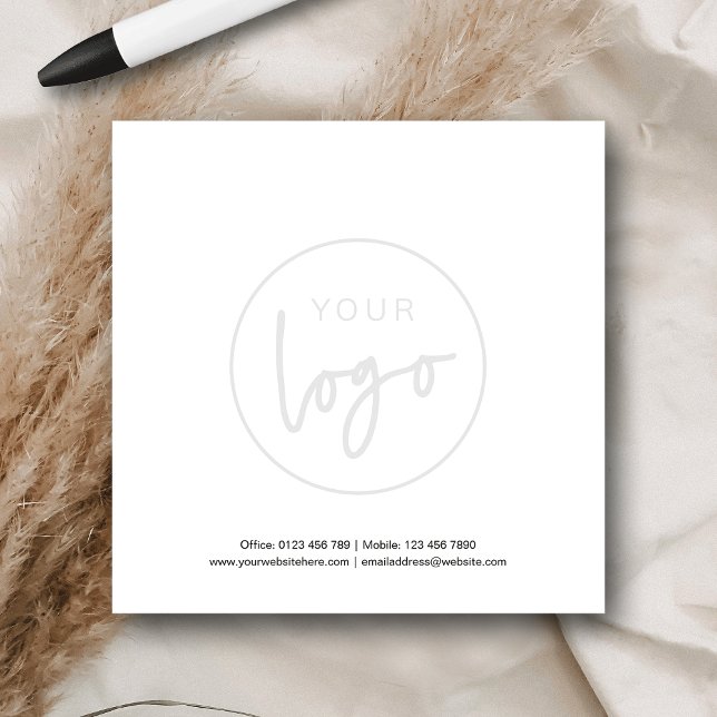 Notas Post-it® Minimalist Logo Watermark Branded Business Info (Subido por el creador)