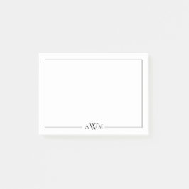 Notas Post-it® Minimalist Three Letter Monogram