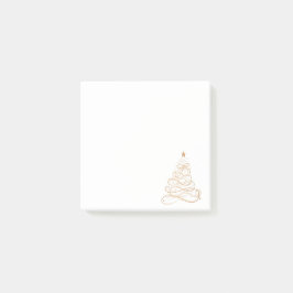 Notas Post-it® Minimalista árbol de navidad de filigrí metálico d
