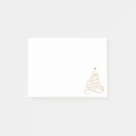 Notas Post-it® Minimalista árbol de navidad de filigrí metálico d