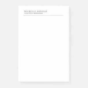 Notas Post-it® Minimalista Clásico Plano Profesional Nombre Propi