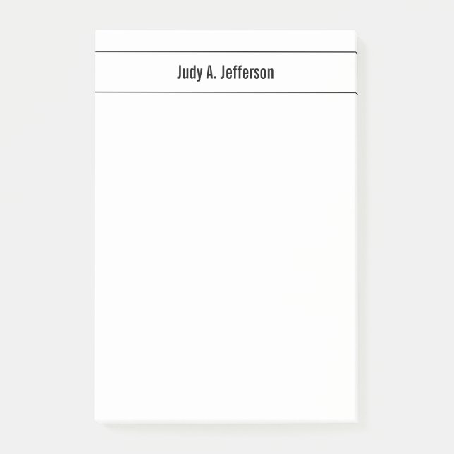 Notas Post-it® Minimalista clásico simple (Anverso)