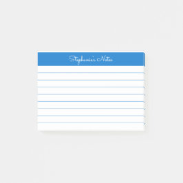Notas Post-it® Minimalista de lino azul
