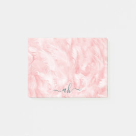 Notas Post-it® Minimalista Elegante Chic Rosa Coral Textura de Pl