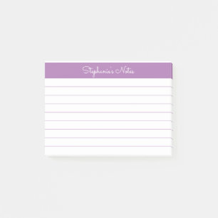 Notas Post-it® Minimalista elegante Lavanda Llenado Personalizado