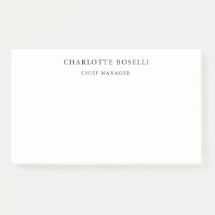 Notas Post-it® Minimalista elegante profesional clásico simple