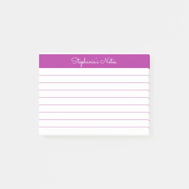 Notas Post-it® Minimalista elegante rosa oscuro personalizado (Anverso)